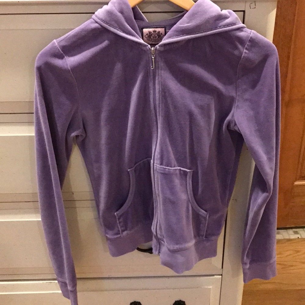 Purple velour juicy couture sweatshirt